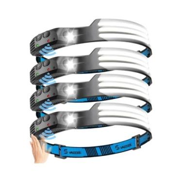 Imagem de Lanterna De Cabeça Recarregável À Prova d'Água Com Indução COB LED Par