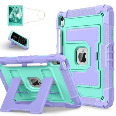 Imagem de Capa adequada para crianças para iPad A16 11ª geração 11 polegadas 2025/iPad 10ª geração 10,9 polegadas 2022 capa com suporte para lápis e alça de ombro, capa híbrida para iPad 11 10 resistente à