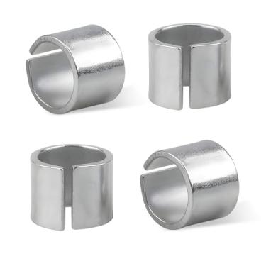 Imagem de Ohleats 2 pares de calços de poste de bateria, conversores de calço de terminal de bateria negativos e positivos, buchas de adaptador de terminal de bateria de chumbo puro para a maioria dos veículos,