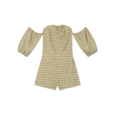 Imagem de Macacão Curto Ombro A Ombro Com Mangas 3/4 Removíveis-Feminino