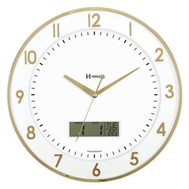 Imagem de Relógio Parede Marcador Digital Data E Temperatura - Herweg