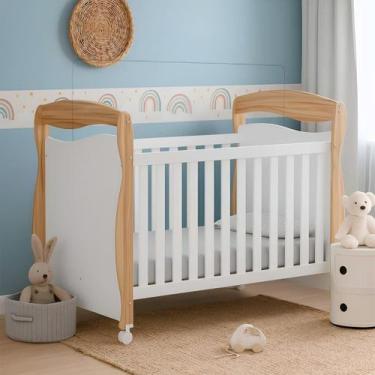 Imagem de Berço Americano Infantil Bebe 100 MDF Multifuncional 3 em 1 amendoa br