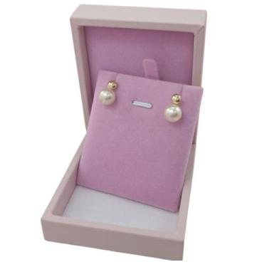 Imagem de Brinco De Pérola Pendurado Banhado a Ouro Bijou Art , 8MM