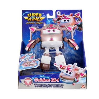 Imagem de Boneco 12cm Avião Golden Girl Transformar Resgate Elétrico - Super Win