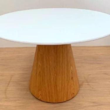 Imagem de Mesa Cone Jantar Redonda Lacca Branca 1,50cm - O REI DAS POLTRONAS