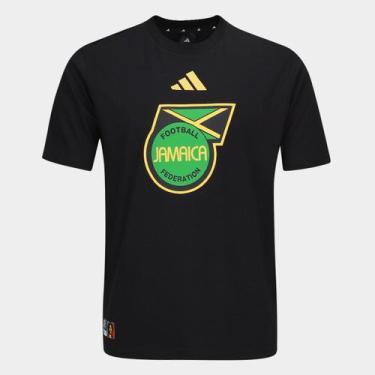 Imagem de Camiseta Jamaica DNA Torcedor Adidas Masculina, Preto, G