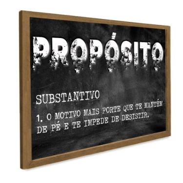 Imagem de Quadro Motivacional Propósito - TACOLADO PAPEL DE PAREDE, 30 x 40cm