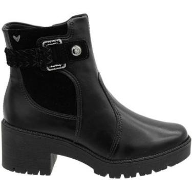 Imagem de Bota Cano Curto Mississipi Wolford Tira Trançada Fivela Prata Feminina-Feminino