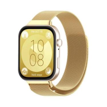 Imagem de Pulseira Magnética De Aço Inoxidável Huawei Watch FIT 3 Milanese Loop 