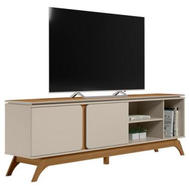 Imagem de Rack para TV até 70 Polegadas 2 Portas com Nicho Lazul Nature/Off Whit