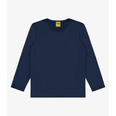 Imagem de Camiseta Feminina Manga Longa Térmica Rovi Kids Azul, 8, Azul