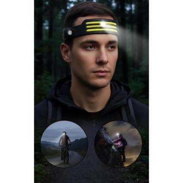 Imagem de Lanterna de Cabeça 3 Leds Potente Prova D'água Recarregável - Congratu