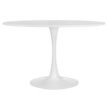 Imagem de Mesa de jantar redonda Tulipa 120 cm - Branco - Laraz