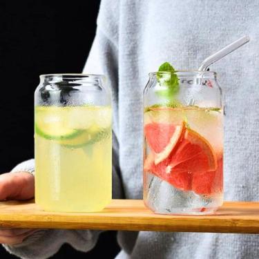 Imagem de Kit 12 Copos Can De Vidro Para Coquetel E Drinks 480ml Bar - KeHome