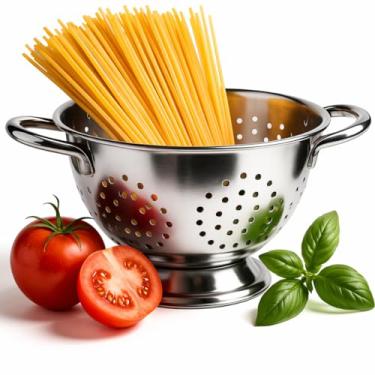 Imagem de Escorredor De Macarrão Passador Para Massa Legumes Multiuso em Aço Inox Utensílios De Cozinha Top