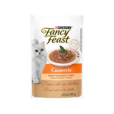 Imagem de Ração Úmida FANCY FEAST CASSEROLE Gatos Adultos Frango e Peru 85g, Fra