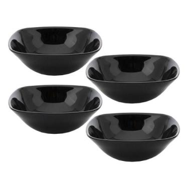 Imagem de Jogo 4 Bowl Quadrado 13,5cm de Vidro Opalino para Sobremesa e Cereal P