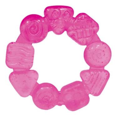 Imagem de Mordedor Buba Com Água Massageador Multiforma Dente Menina Infantil Ro