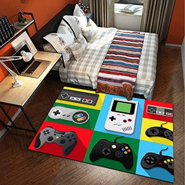 Imagem de Tapetes para área da vida dos jogos, tapete antiderrapante para controle de jogadores/decoração de sala de jogos, tapete de casa, tapete para crianças, tapete para ambientes internos e externos, 80 x 120 cm/31 x 47