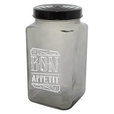 Imagem de Pote de Vidro com Tampa Bon Appetit Preto 2 Litros - Casambiente