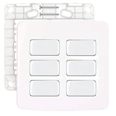 Imagem de Conj 6 Interruptor Intermediário Branco 10A 4x4 Margirius B3