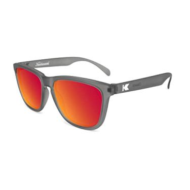 Imagem de Knockaround Óculos de sol clássicos polarizados para homens e mulheres - proteção UV400, Pôr do sol cinza fosco/vermelho, OFSA
