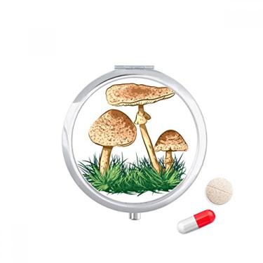 Imagem de Caixa de comprimidos com ilustração de trufas verde fofa, caixa de armazenamento de remédios