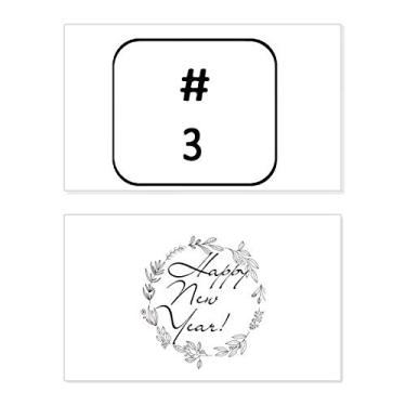 Imagem de Símbolo de teclado 3 cartões de felicitações do festival de ano novo Bless mensagem presente