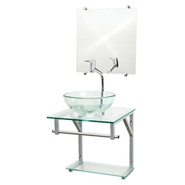 Imagem de Gabinete de Vidro 40 cm Incolor CR30cm + Torneira Link