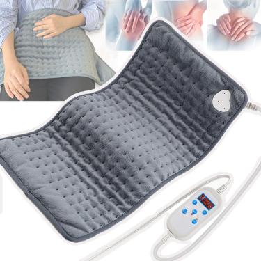 Imagem de Almofada De Aquecimento Elétrica (11,81 X 23,62 Pol.), Manta De Almofada Térmica, Aquecimento De 30s, Temperatura: 40-60 ℃, Ajuste De Tempo: 30-120 Min, Lavável Na Máquina
