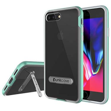 Imagem de Capa Punkcase Lucid 3.0 [Transparente] Capa protetora com suporte integrado, sistema antichoque e protetor de tela PUNKSHIELD compatível com iPhone 8 Plus e Apple iPhone 7 Plus, Teal