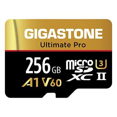 Imagem de [Recuperação de dados gratuita de 5 anos] Cartão micro SD GIGASTONE de 256 GB, Ultimate Pro, cartão de memória MicroSDXC para câmera, R/W até 280/180 MB/s, UHS-II U3 A1 V60 C10, com adaptador