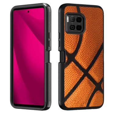 Imagem de FVAENDHIO Capa T-Mobile Revvl 7 Pro 5G, resistente 3 em 1, híbrida, à prova de choque, à prova de choque, capa protetora para T-Mobile Revvl 7 Pro 5G (2024), superfície de basquete