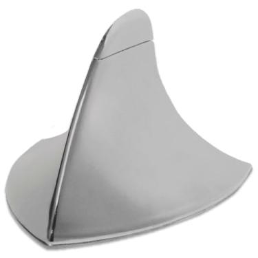 Imagem de Antena Tubarão Shark Cromado Decorativa Para Teto de Carro Veículo Universal Parte Meio do Teto.
