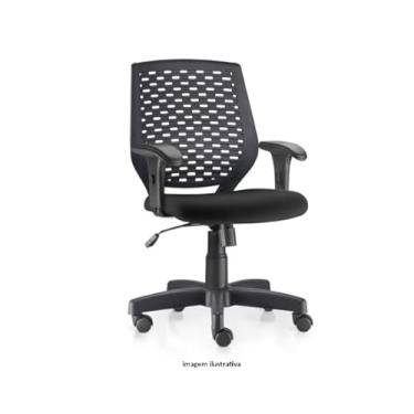 Imagem de Cadeira de Escritório Liss Giratória com Encosto em Tela Vazada Preta