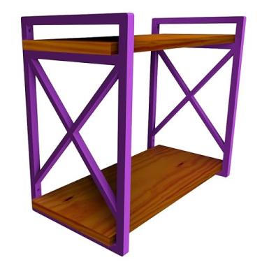 Imagem de Prateleira Estilo Industrial 20x45cm em Madeira de Pinus, LiLas