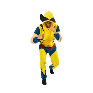 Imagem de Bioworld X-Men Wolverine Onesie Costume Union Suit With Hood-XL