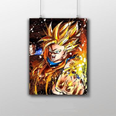 Imagem de Placa Decorativa Goku Super Saiyajin Wallpaper Dragon Ball Anime 20X30