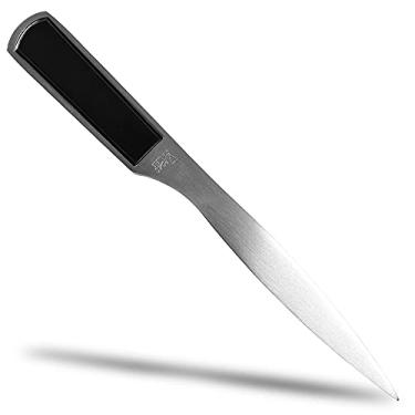 Imagem de Seki Japan Japanese Stainless Steel Letter Opener, Lightweight Envelope Knife, All Stainless Body Black Protrusion Handle, for Envelops, Copy Paper