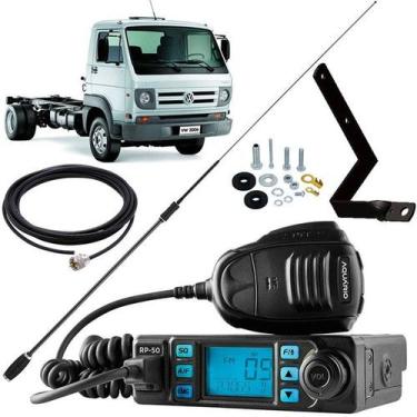 Imagem de Rádio Px 80 Canais Antena Argentina Black Cabo 5,5m Suporte Dianteiro 