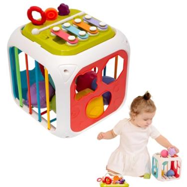 Imagem de BUBA Brinquedo para Bebês, Cubo de Atividades Educativo 7 Em 1, Brinquedos de Encaixar