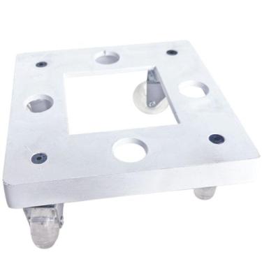 Imagem de Suporte de Alumínio Quadrado com Roda para Vaso Planta 20cm - Alpe & A