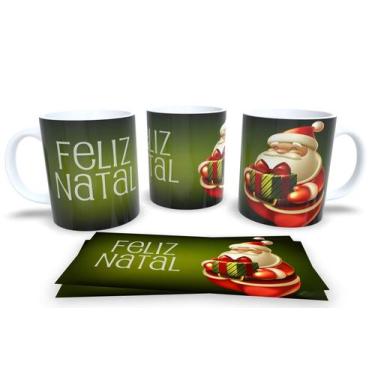 Imagem de Canecas de Porcelana Personalizadas Papai Noel 3 - Estampa Sublimada, 