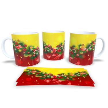 Imagem de Canecas de Porcelana Personalizadas Papai Noel 3 - Estampa Sublimada, 