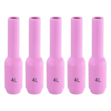 Imagem de HARFINGTON 5 peças de copos de proteção de cerâmica 4# 10N50L Tocha de soldagem Tocha de ponta acessório de consumíveis para tocha de soldagem TIG série WP-17/18/26