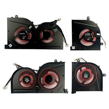 Imagem de Todiys Ventilador de Resfriamento de CPU + Gpu para Notebook MSI GS63/GS63VR/GS73/GS73VR Stealth Pro Series 3.15 polegadas 2.5W 5V DC 0.5A 4 pinos 0.03 decibéis Ar 5V CC 0.5A 4 pinos Ar