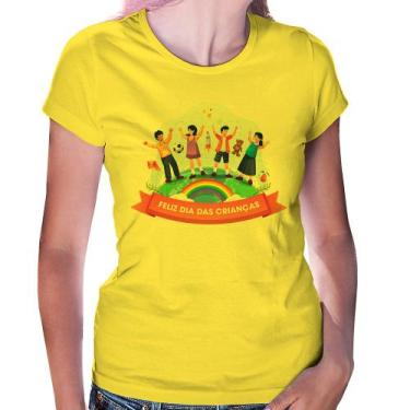 Imagem de Baby Look Feliz Dia das Crianças - Foca na Moda, Amarelo, G