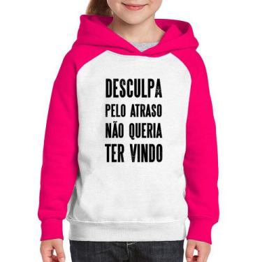Imagem de Moletom Infantil Desculpa pelo atraso não queria ter vindo - Foca na M