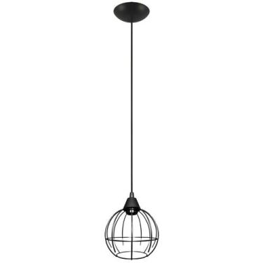 Imagem de Pendente Aramado Spider Preto Grande Sala Quarto cozinha - CM GLASS - 