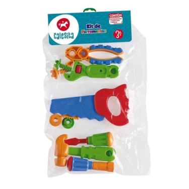 Imagem de Kit Ferramentas Infantil Completo Tateti 458 10 Peças
